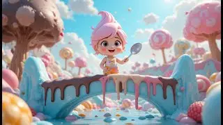 The Ice Cream Bridge Melts Away | Sweet Dessert Rhyme for Kids | Nursery Rhymes & Songs