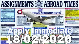 Assignment Abroad Times Today 18/2/2026 || jobs seekers for foreign countries ||