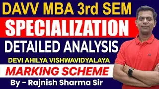 Mba 3rd Sem Syllabus | mba 3rd sem specialization | davv indore mba syllabus | rajnish sharma sir