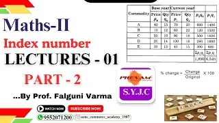 SYJC | MATHS-II | Chapter-5 | Index number | Lecture-1 | part-2