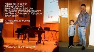 Niklas beim Preistr&auml;gerkonzert von Jugend musiziert in Erding