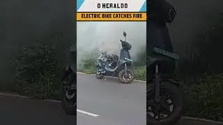 Ola electric bike catches fire on Assolda&ndash;Curchorem main road