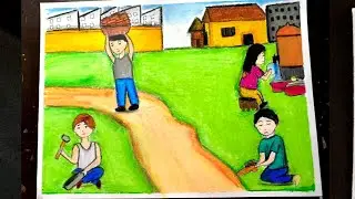 Labours day scenery drawing / child labour 😢