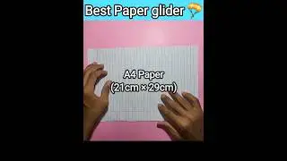 Best Paper Glider || Paper Plane || #shorts #diycraftsboy