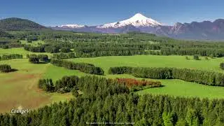 4K Drone Mountains Volcano Chile Stock Footage Clip 21