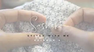 Sashiko Stitch with Me | ep. 4 - Kaku Shippo | No BGM, Ambience | Free Pattern Download