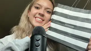 ASMR| Mini SEPHORA Haul/ Tapping on Makeup items & Whisper Ramble