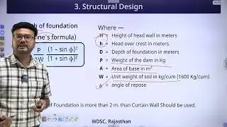 Part-03 Hydraulic & Structural design of PCD/Anicut /Pakka checkdam in Watershed DLT