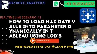 Learn how to Load Max date value into Parameter dynamically| Tableau | LODs |