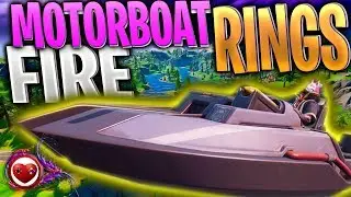 Jump a Motorboat through different Flaming Rings Fortnite Dockyard Deal #fornite #fornitechallenges