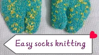 #knitting #easy socks knitting#beginners ke liye bahut aasaan #