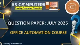 OFFICE AUTOMATION JUNE 2025 QUESTION PAPER | CHECK YOUR KNOWLEDGE IN MS OFFICE, INTERNET, TALLY