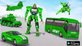 Army robot transform battle in flying car games and jet robot games | Robot xe bu&yacute;t qu&acirc;n đội