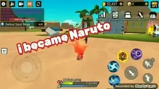 I became Naruto in blockman go Anime Showdown