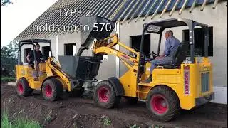Knikmops 250 + concrete transportation bucket Betontransportbak
