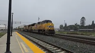 Union Pacific Intermodel Train at Stockton Robert J. Cabral Station with UP #8917 and #5376