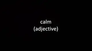 calm (adjective)