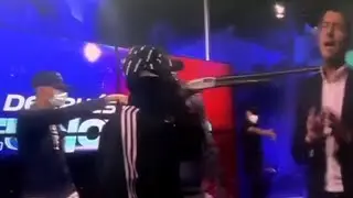 Terrifying vision as armed intruders storm live TV set in Ecuador