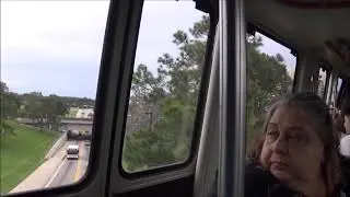 Riding Monorail From Parking Lot To Walt Disney World Magic Kingdom