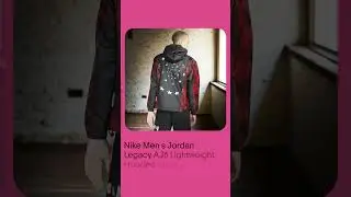 Nike Men's Jordan Legacy AJ6 Lightweight Hooded Woven Jacket Gym Red Size Large