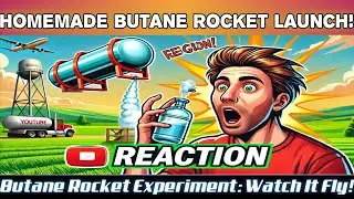 Homemade Butane Rocket Launch! (Crazy Results)_Rocket powered by butane