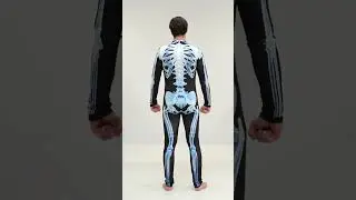 82185 COSTUME TUTA SCHELETRO AZZURRO UNISEX