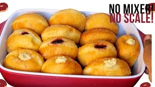 NO MIXER || NO MEASURING SCALE || NO FAIL DOUGHNUT RECIPE WITH TWO KINDS OF FILLING.