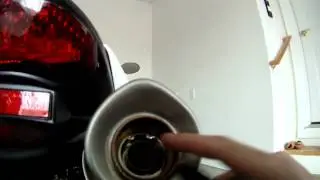 Removing baffles from arrow slip on exhaust