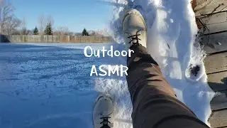 ASMR | Outdoor Ice Skating and Walking in Crunchy Snow ❄⛸ Winter Vibes (No Talking)