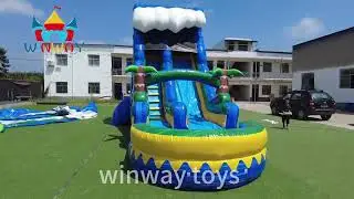 Blue iridescent slide (8X3X5.5).#inflatablewaterslide #inflatabletoy