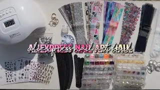 ALIEXPRESS NAIL ART HAUL || sequins , decals , stickers , rhinestones & more