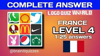 Logo Quiz World, France. level 4 answers #logoquiz @brainitquiz