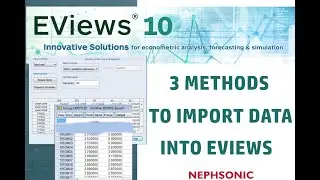 How to import or input data into EViews step by step (three 3 methods)_ Eviews 10
