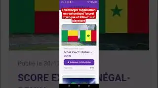 [SECRET MYSTIQUE] SCORE EXACT DES MATCHS GRATUITEMENT DANS L'APPLICATION 100% FIABLE