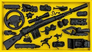 Membersihkan mainan, Truk molen, Ambulance,kereta Api, Tank, Pesawat, Bus Telolet, Excavator Beko.