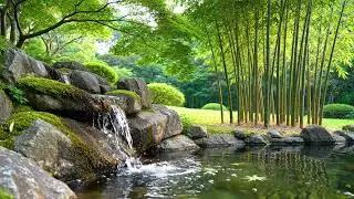 🌊 Melt Away STRESS & Anxiety NOW: 4K Zen Garden Waterfall Sounds | Deepest Relaxing Music for Focus