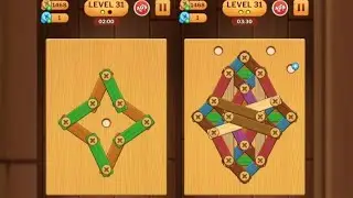 Screw Puzzle: Wood Nut & Bolt - Level 31
