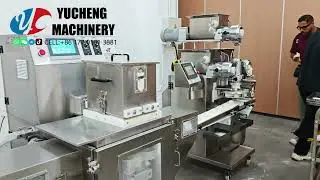 Automatic Mochi Ice Cream Encrusting machine with Plastic Trays Aligning Machine