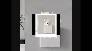 FLORAL WHITE RABBIT WALL STICKER SELF-ADHESIVE, SEMI-GLOSSY, WATERPROOF AND DURABLE