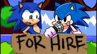Classic Sonic vs Dorkly Sonic - For Hire HD (Friday Night Funkin)