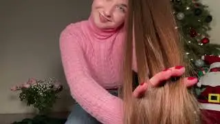Cozy ASMR, Hair Through The Fingers, Long hair Play and Brush