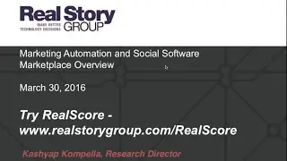 Webinar: Overview of the 2016 Marketing Automation and Social Software Marketplace