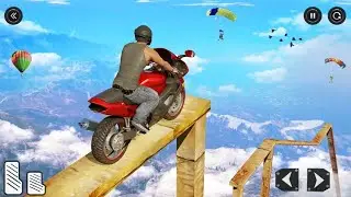 Impossible Mega Ramp Bike Stunts Racing 3D - Real MotorCycle Game Walkthrough - Android GamePlay