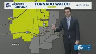 Latest Weather | Tornado watch in effect for some parts of Arkansas, Oklahoma until noon