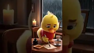 Cartoon Duck Cries While Writing a Love Letter | Little Duck World