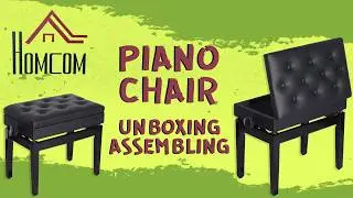 Piano Chair with Storage & Height Adjustment &ndash; Full Unboxing + Assembly!