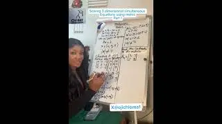 Solving a Three-Dimensional simultaneous equation using Matrix (part 1)
