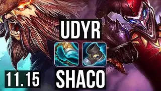 UDYR vs SHACO (JUNGLE) | 600+ games, 6/2/6 | BR Diamond | v11.15