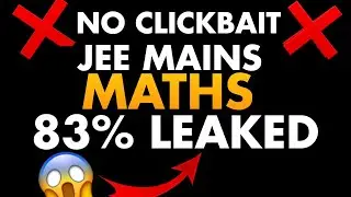 JEE Mains maths paper 80% leaked 🔥 | JEE 2024 | JEE 2025 #jee #iit
