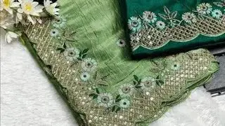 Mahashivratri Special  green saree🌸 | Latest Trendy & Beautiful Party Wear Saree | meesho saree 